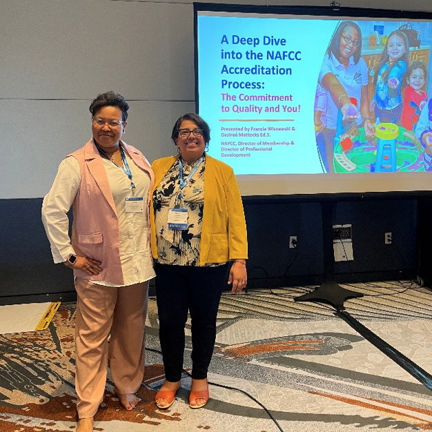 Dezire’e Mattocks Francia Wisnewski and Jerletha McDonald represented NAFCC at the McCormick Center’s Leadership Connections Conference in Schaumburg, Illinois