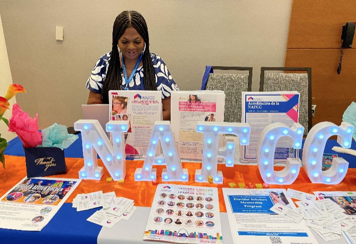 Dezire’e Mattocks Francia Wisnewski and Jerletha McDonald represented NAFCC at the McCormick Center’s Leadership Connections Conference in Schaumburg, Illinois