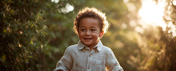Child among nature